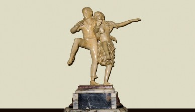 Танцоры фламенко - Антикварная скульптура из кости