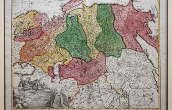 Старинная  антикварная карта России - Johannes Baptistae Hommanni